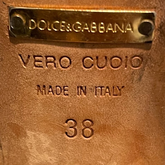 Dolce & Gabanna  Black Nappa Leather Boots         Size 8 (38 EU) - Picture 7 of 14